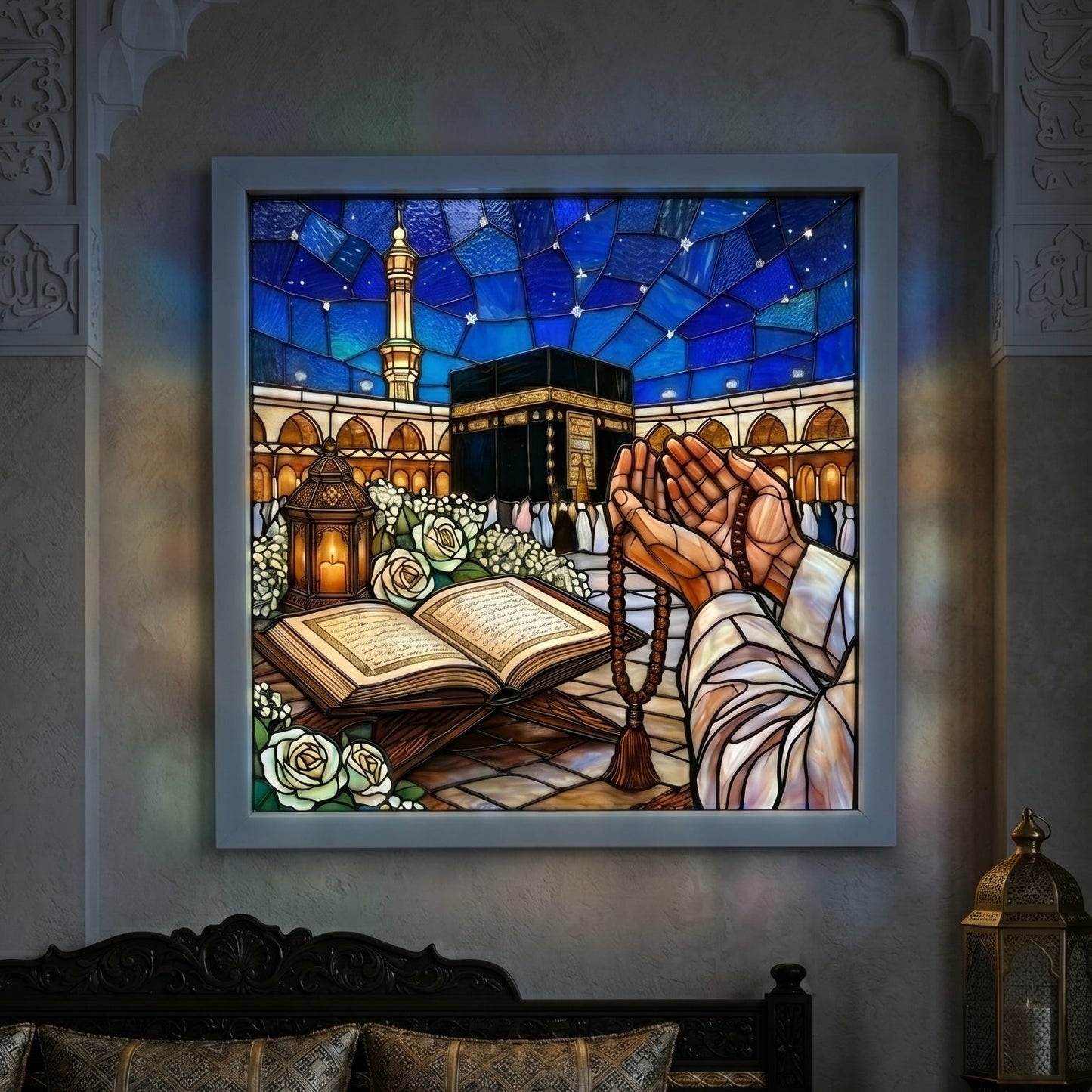 Kabe Detay – Altın İşlemeli Tablo 60X60 cm