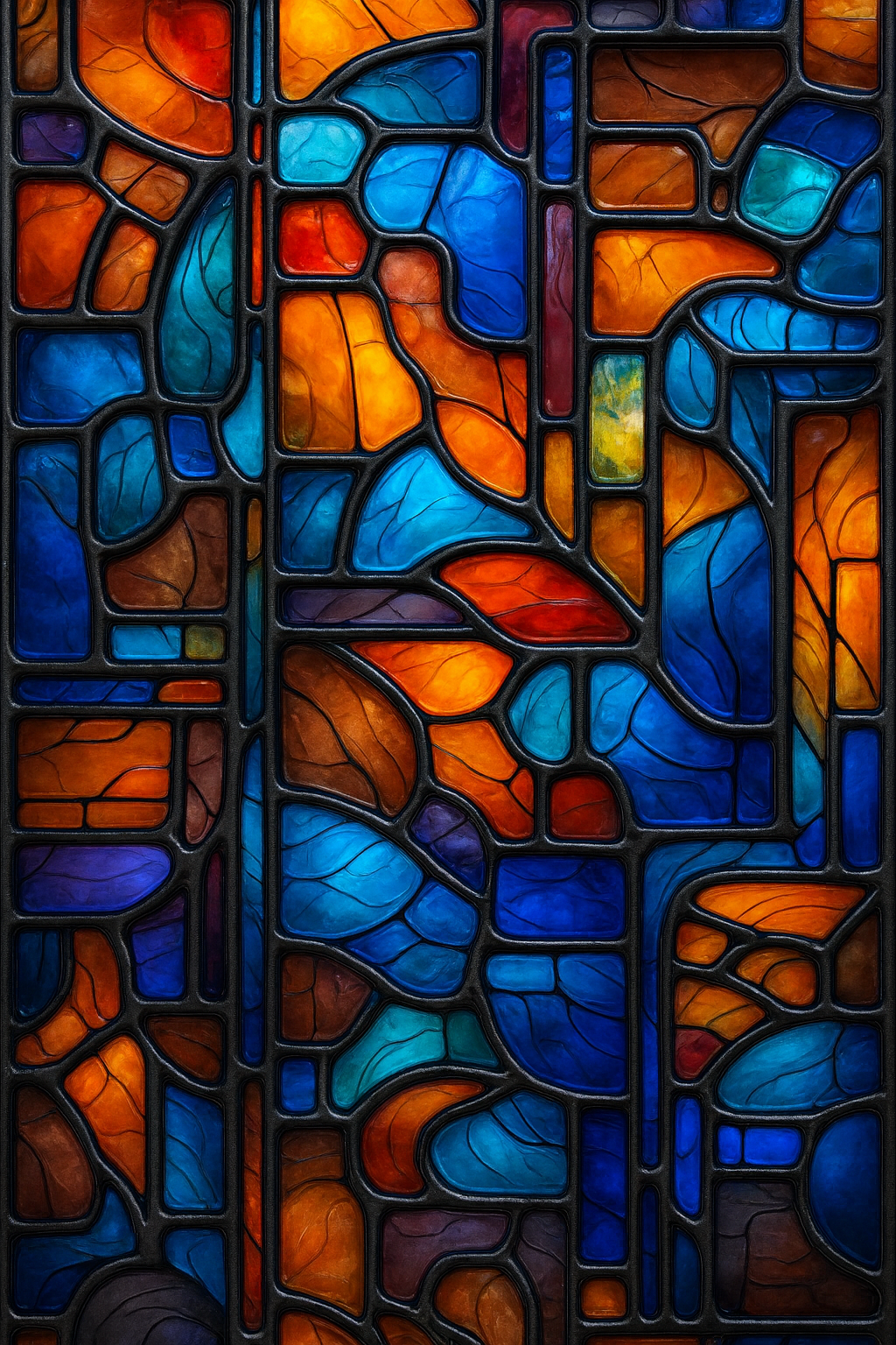 Şık Cam Vitray Dekor 60x60